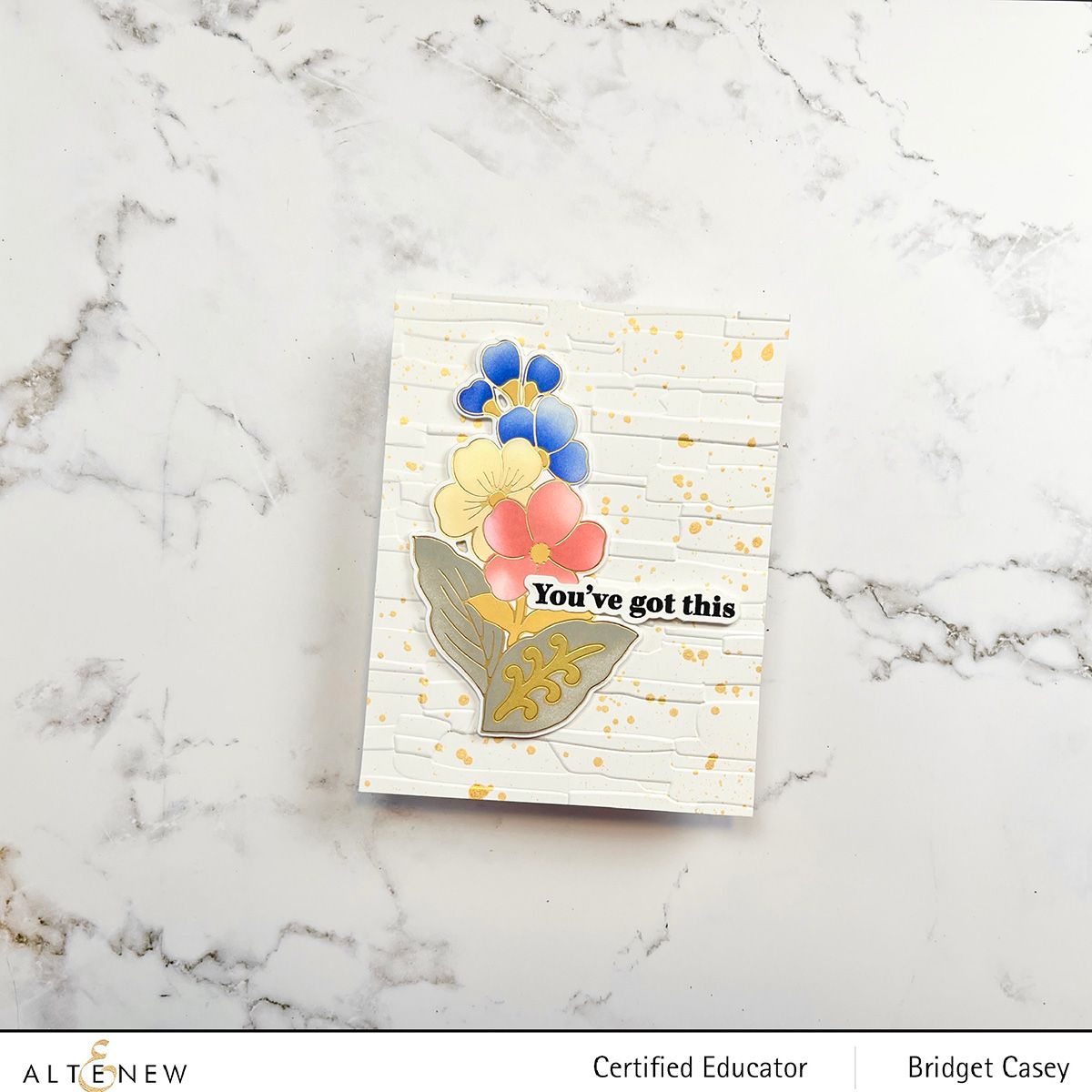 Altenew Spark Joy Decorative Flowers Stencil and Hot Foil Plate Set ALT7789BN Flowers
