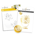 Altenew Spark Joy Potted Succulent Stencil and Hot Foil Plate Set ALT7948BN