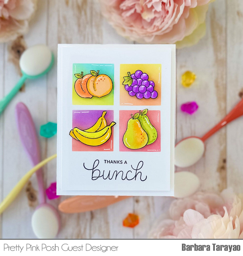 Pretty Pink Posh Fruit Salad Clear Stamps Peaches