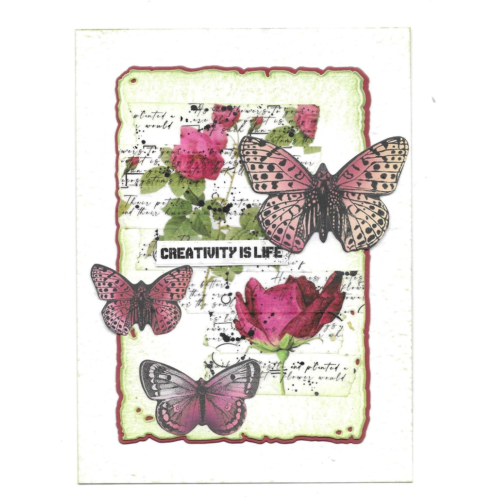 AALL & Create Frayed Frames Dies 26 butterfly
