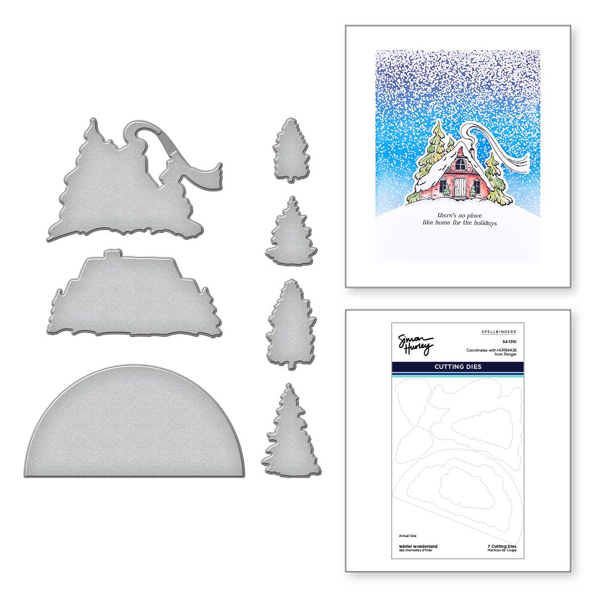 S4-1310 Spellbinders Winter Wonderland Etched Dies by Simon Hurley three