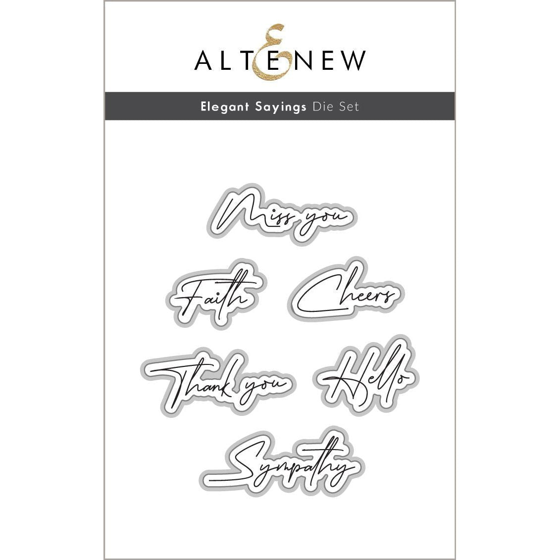 Altenew Elegant Saying Dies ALT7868