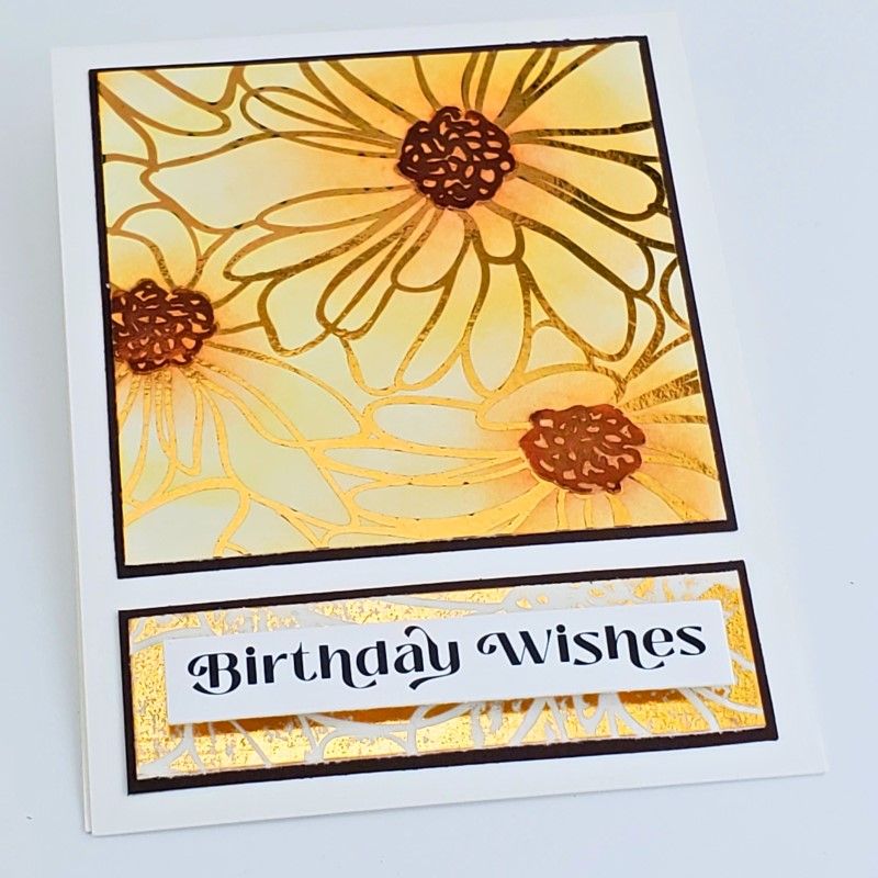 Therm O Web Deco Foil Bold Blooms Toner Card Fronts 5687 Birthday Wishes