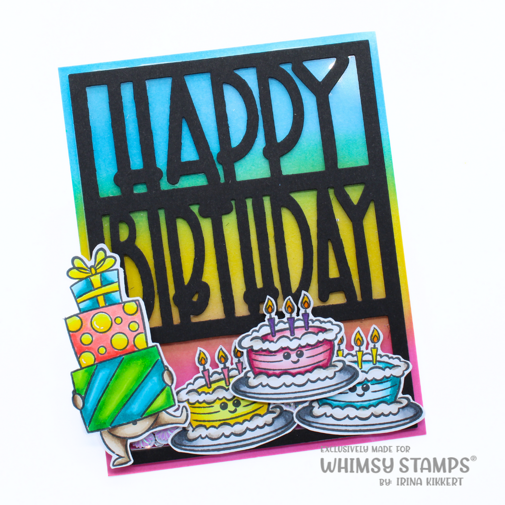 Whimsy Stamps Panda Party Clear Stamps KHB189a Presents
