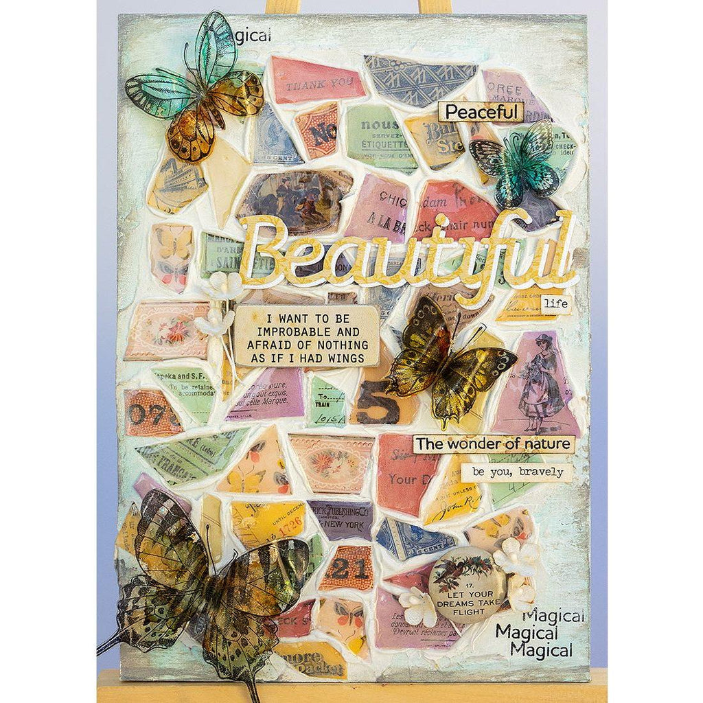 Tim Holtz Distress Texture Paste Opaque Ranger tda71297 Paper Mosaic Project | color-code:ALT13