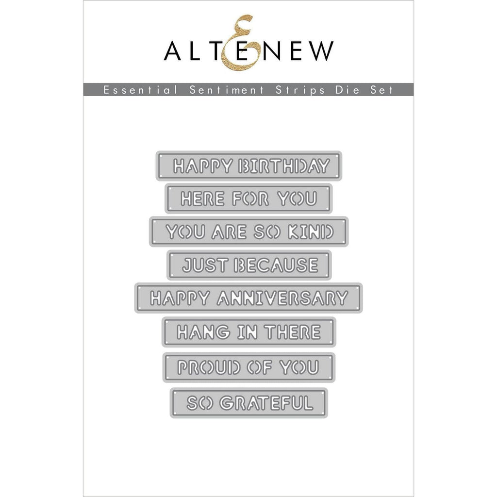 Altenew ESSENTIAL SENTIMENT STRIPS 3D Dies ALT4549