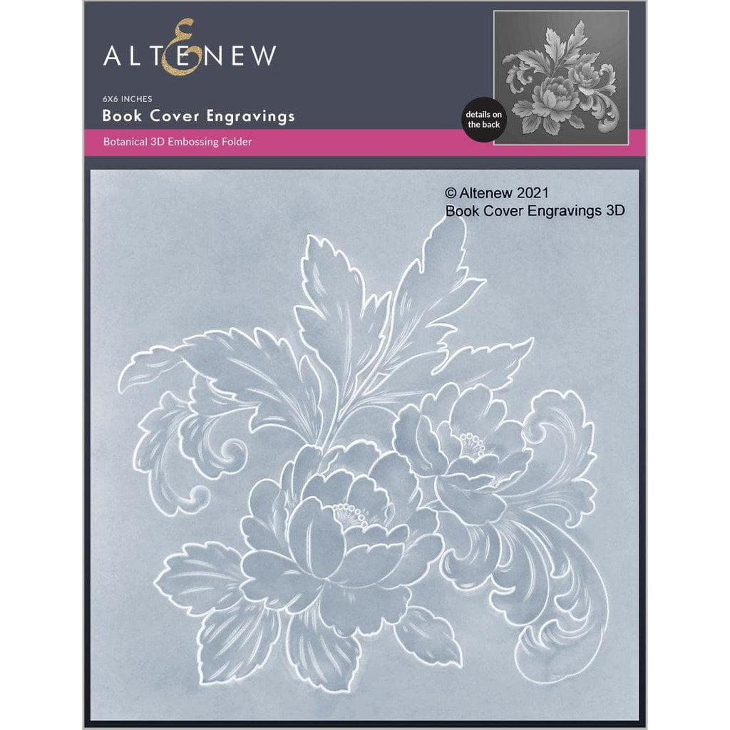 Altenew BOOK COVER ENGRAVINGS Embossing Folder ALT4921