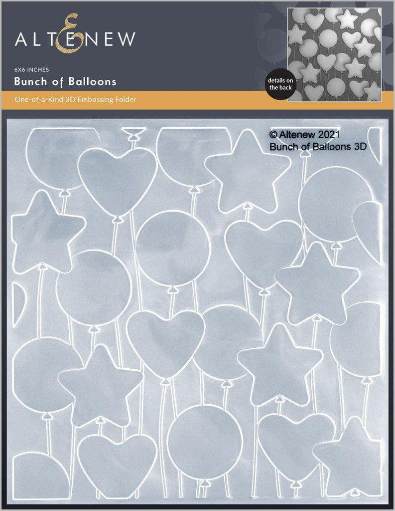 Altenew BUNCH OF BALLOONS 3D Embossing Folder ALT6124
