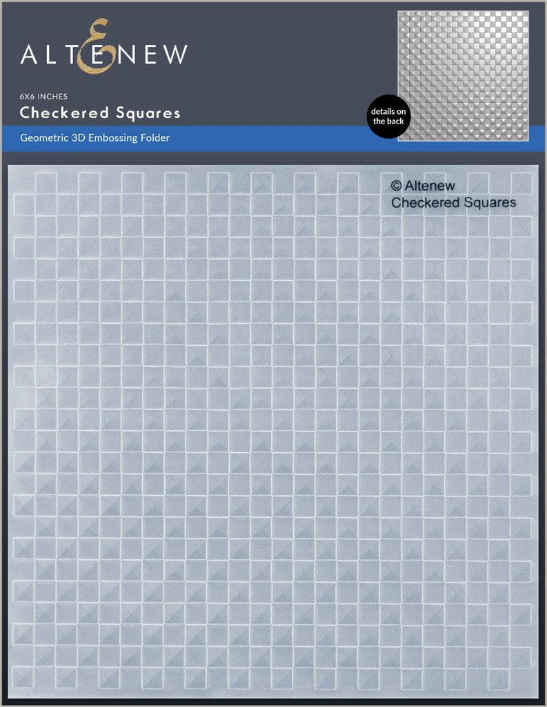 Altenew CHECKERED SQUARES 3D Embossing Folder ALT7335
