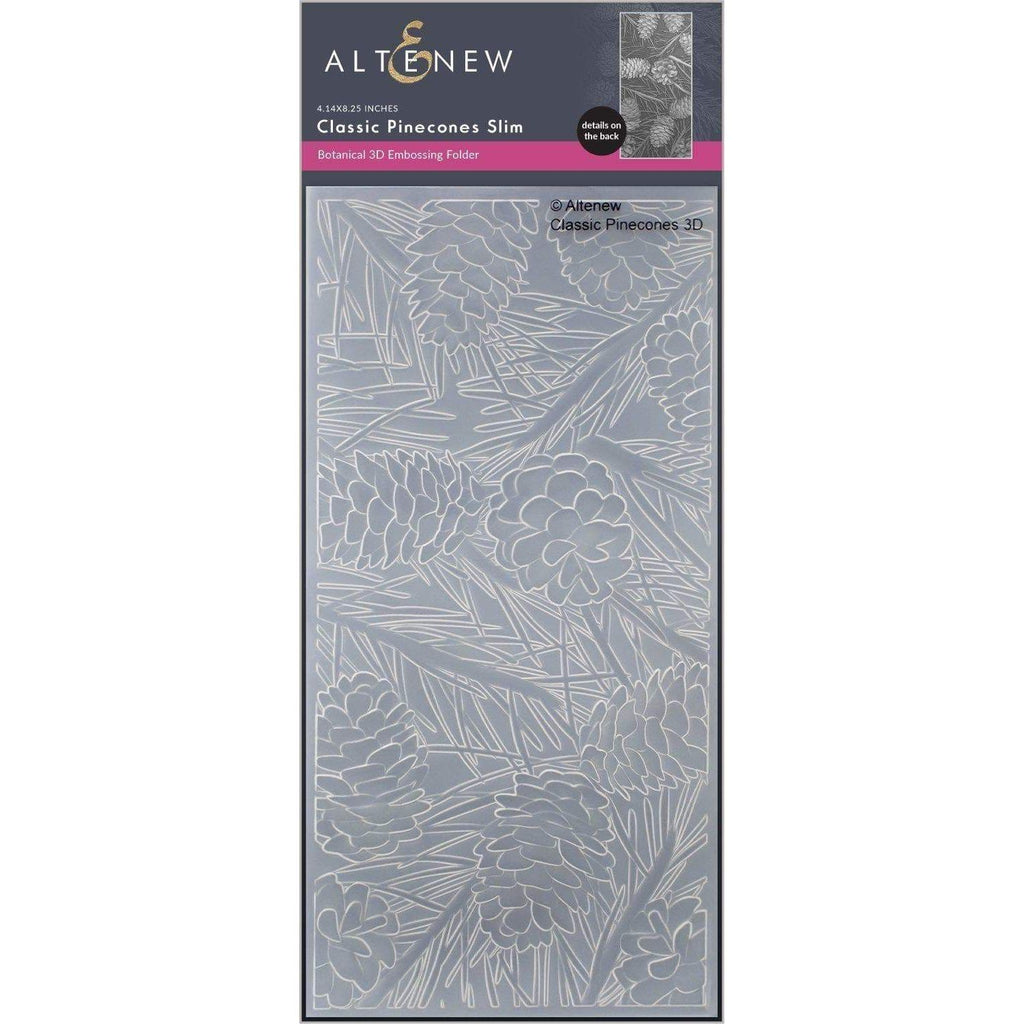 Altenew CLASSIC PINECONES SLIMLINE 3D Embossing Folder ALT6452