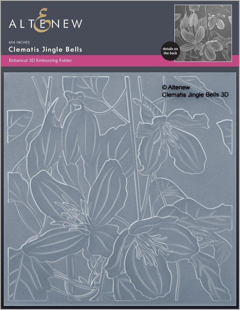 Altenew CLEMATIS JINGLE BELLS 3D Embossing Folder ALT6657