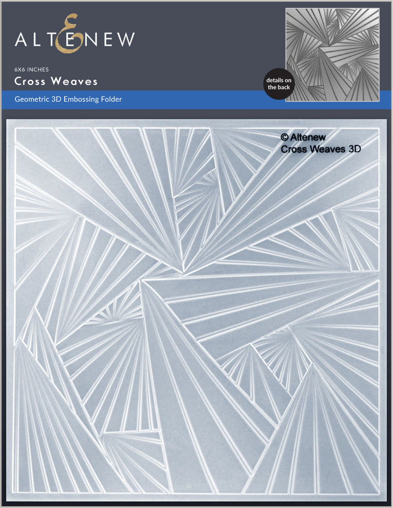 Altenew CROSS WEAVES 3D Embossing Folder ALT6648