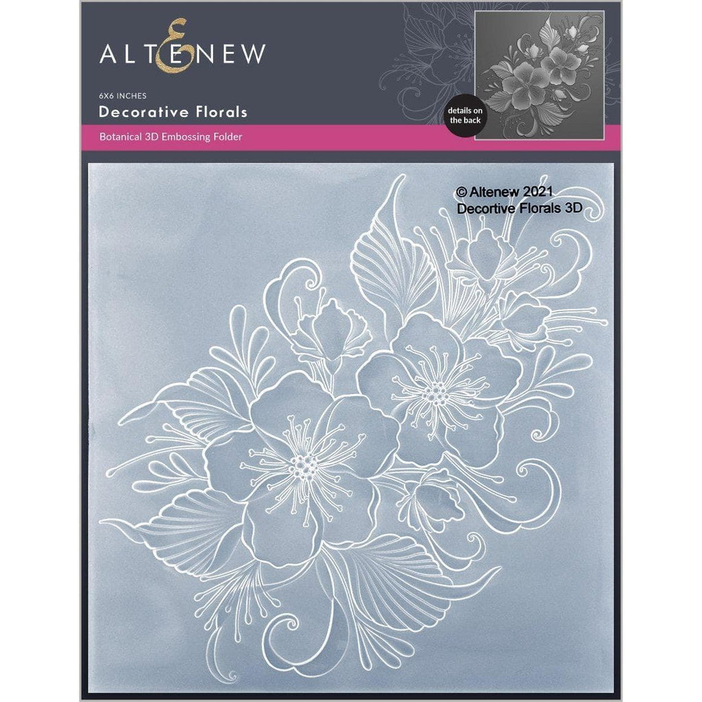 Altenew DECORATIVE FLORALS 3D Embossing Folder ALT6116