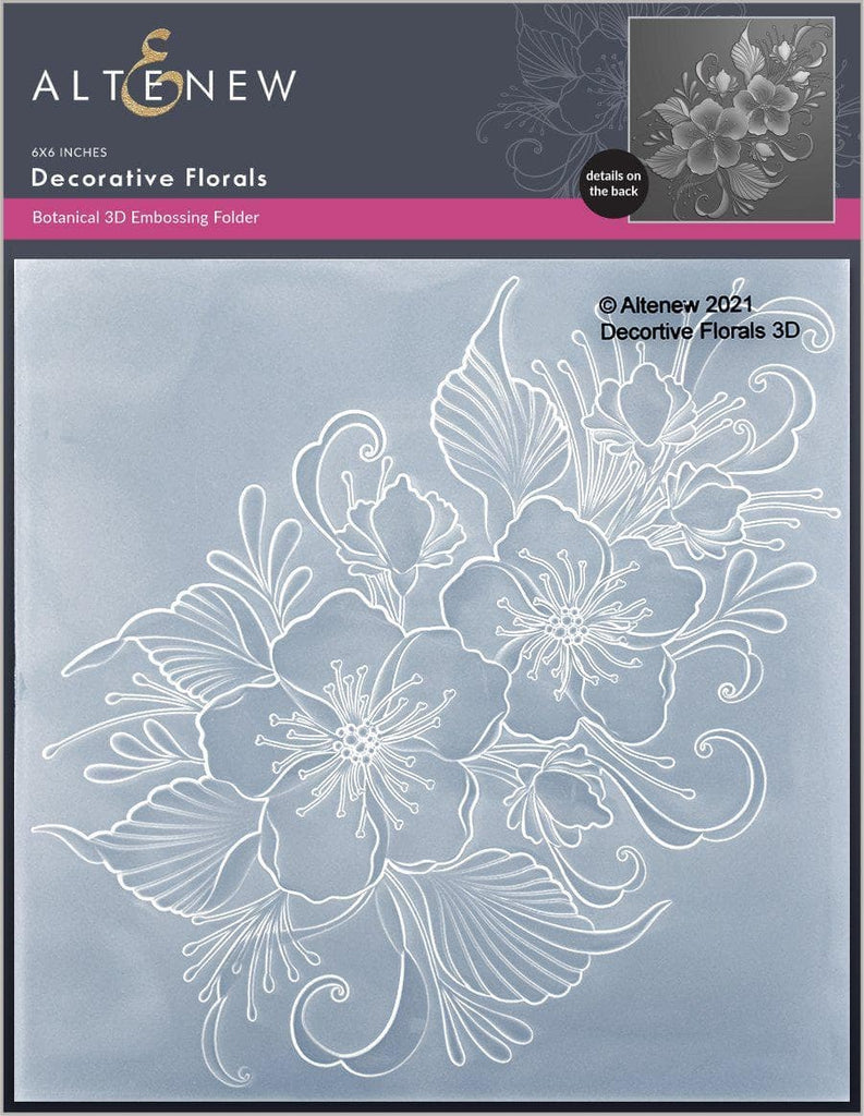 Altenew DECORATIVE FLORALS 3D Embossing Folder ALT6116