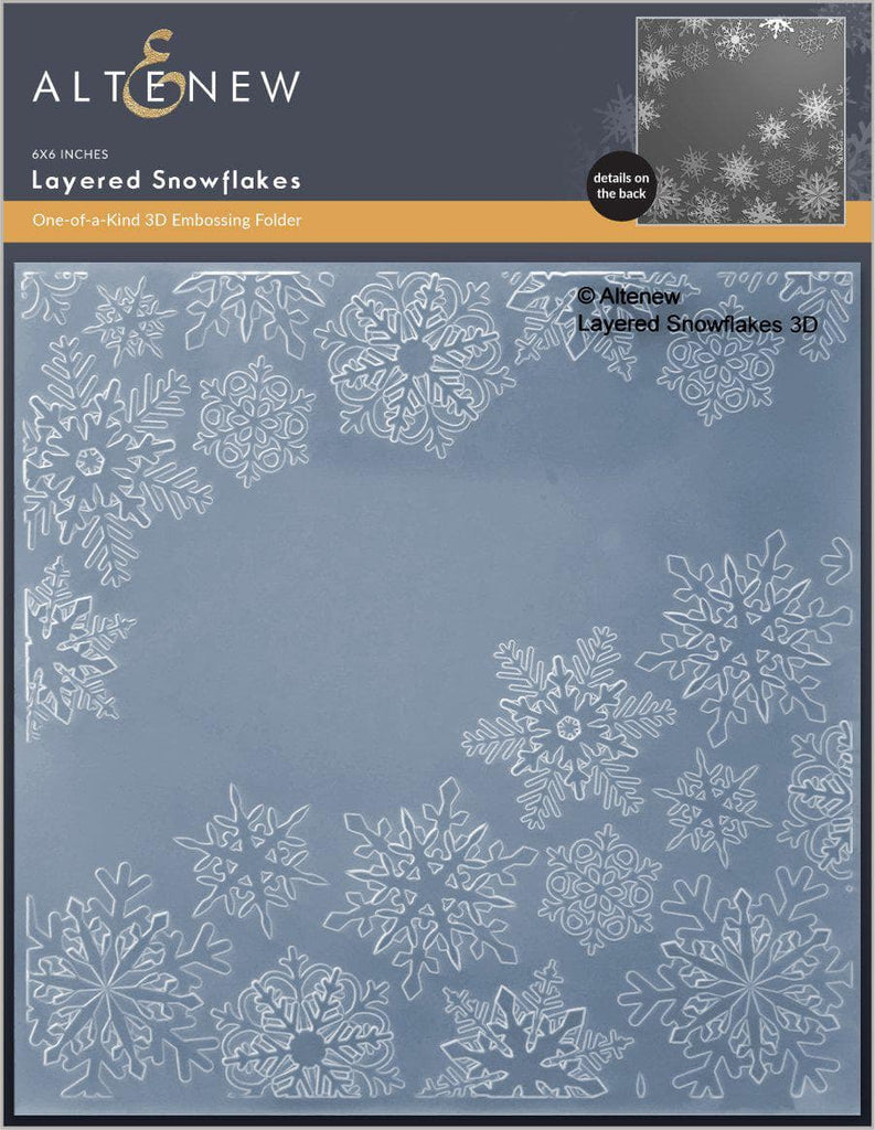 Altenew LAYERED SNOWFLAKES 3D Embossing Folder ALT6530