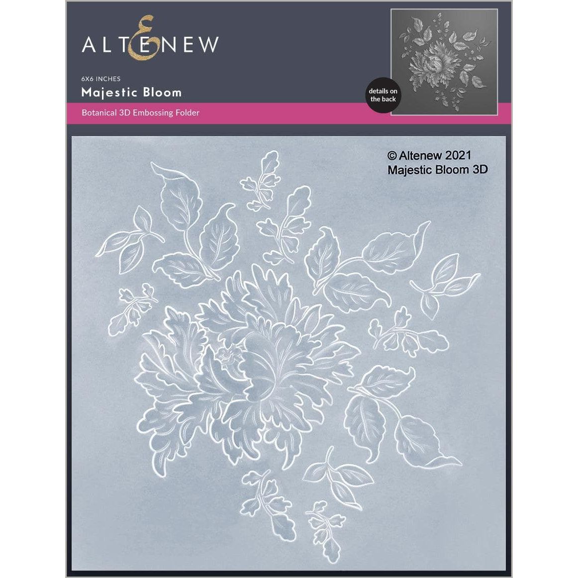 Altenew MAJESTIC BLOOMS 3D Embossing Folder ALT4871