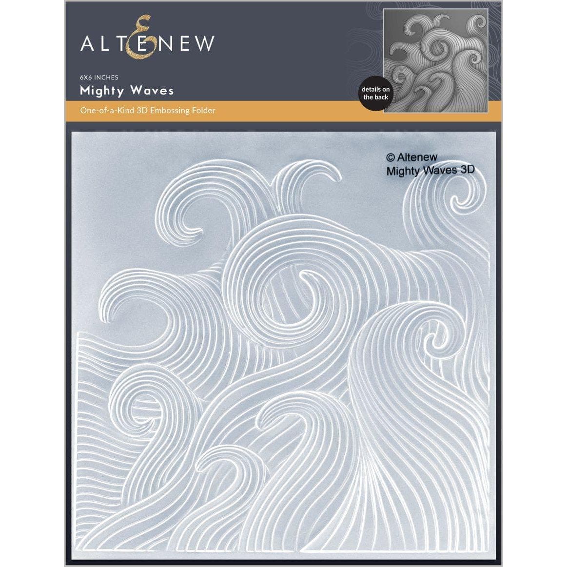 Altenew MIGHTY WAVES 3D Embossing Folder ALT6208