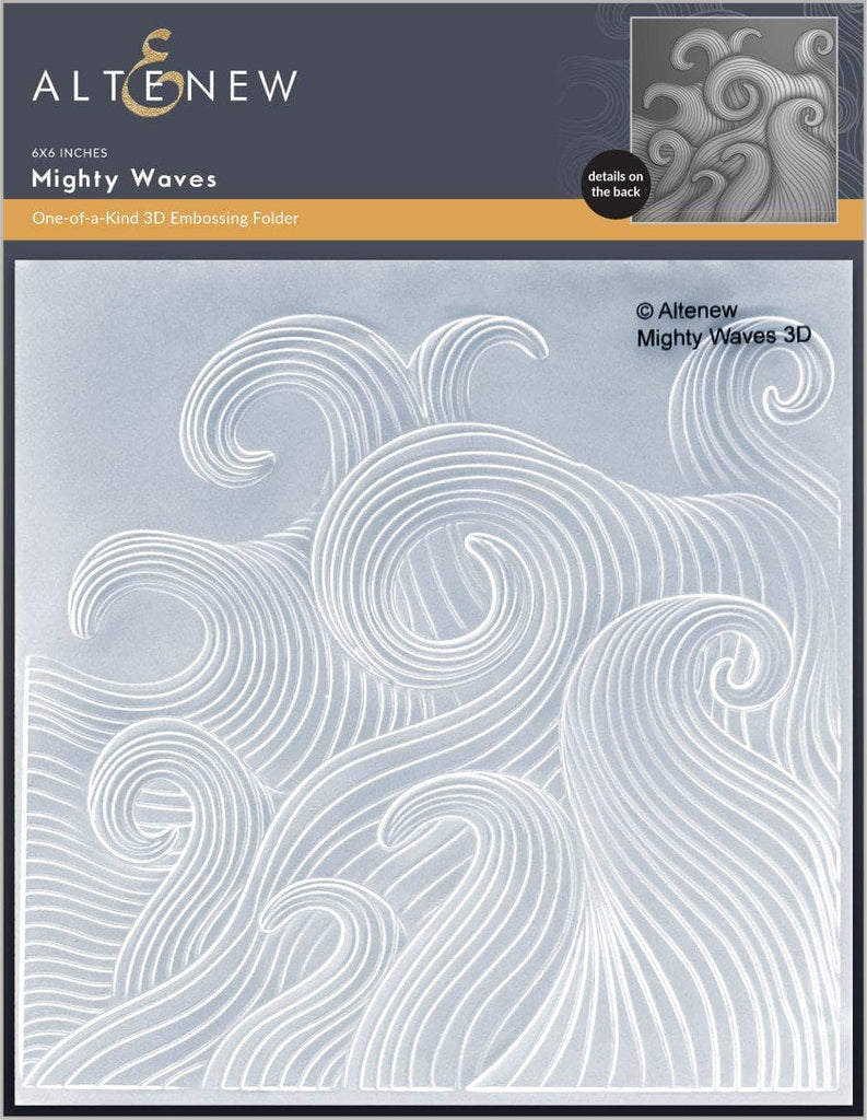 Altenew MIGHTY WAVES 3D Embossing Folder ALT6208