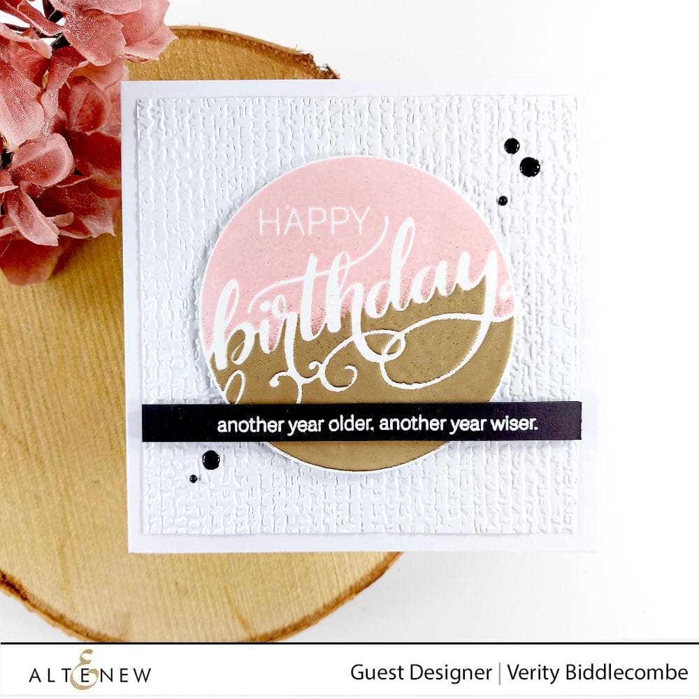 Altenew ORGANIC LINEN 3D Embossing Folder ALT4856 birthday