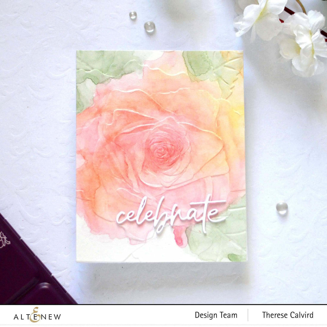 Altenew ROSE BELLEVUE 3D Embossing Folder ALT7468 celebrate