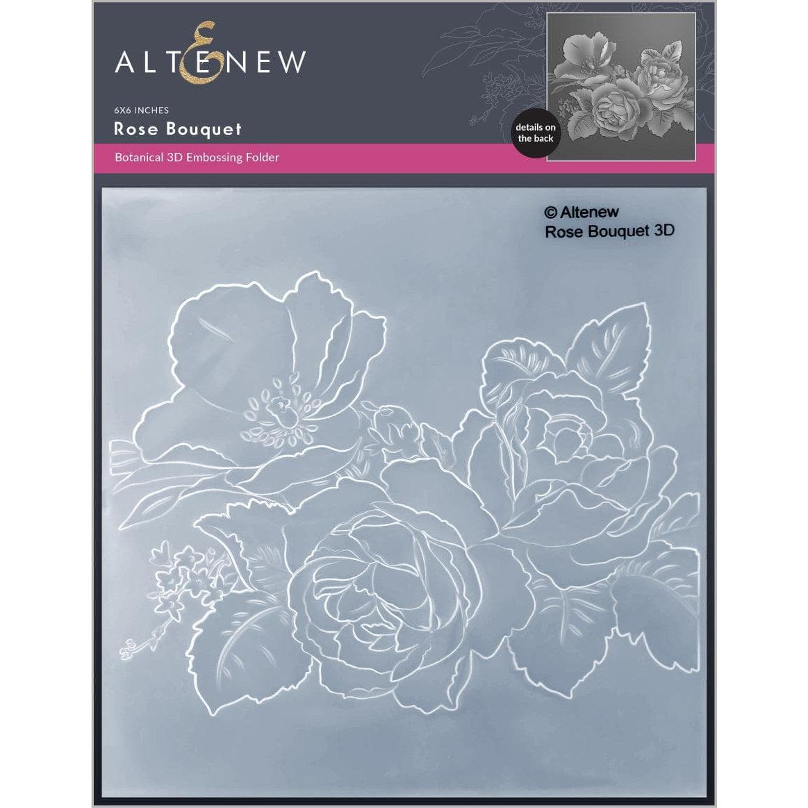 Altenew ROSE BOUQUET 3D Embossing Folder ALT6330
