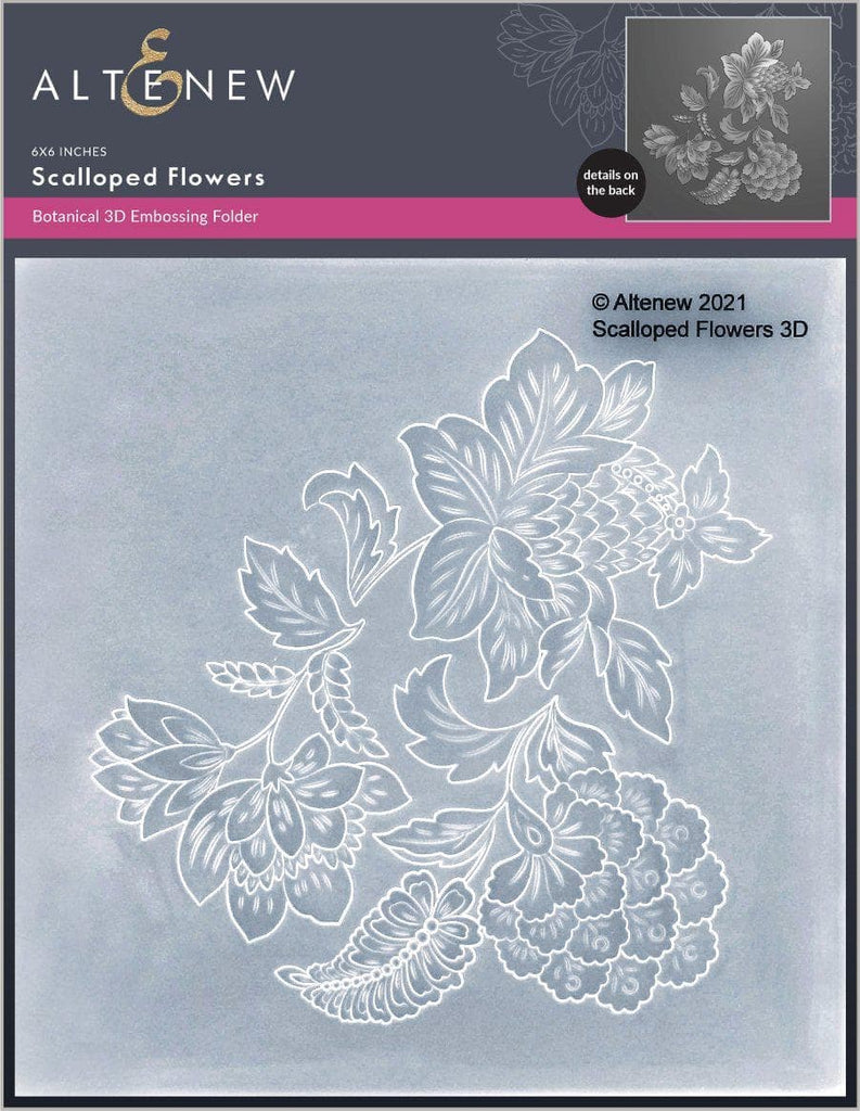 Altenew SCALLOPED FLOWERS 3D Embossing Folder ALT6054