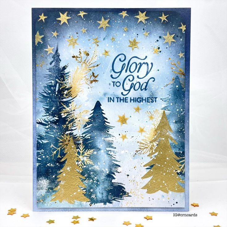Simon Says Stamp Sparkle Paste Gold st0183 And Everything Nice Christmas Card | color-code:ALT01