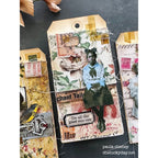 Tim Holtz Fabric Palette Orange Bundle of 10 Fat Quarters paula cheney tag with little girl | color-code:alt7