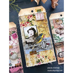 Tim Holtz Fabric Palette Yellow Bundle of 10 Fat Quarters fabric tag bird woman key vintage | color-code:alt1