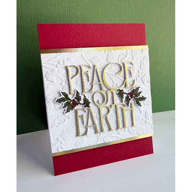 Simon Says Stamp Timeless Peace on Earth Wafer Dies 1763sd Lisa Addesa Classic Christmas Card | color-code:ALT04