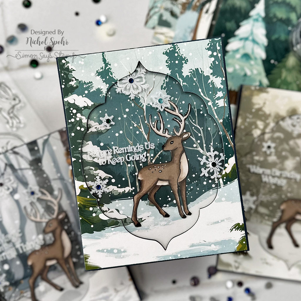 Simon Says Stamp Petal Tipped Labels Wafer Dies 8013sd You Are My Favorite Winter Card | color-code:ALT15