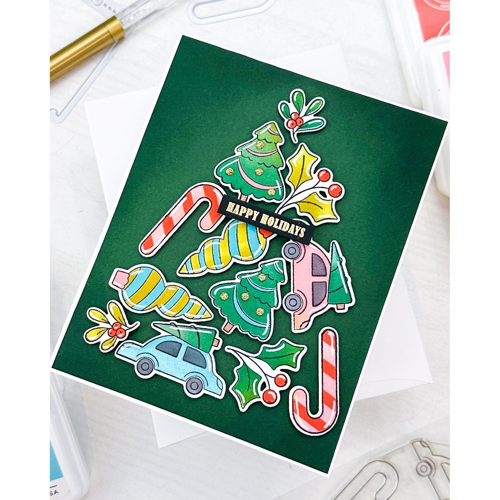 PinkFresh Studio Fruit Punch Dye Ink Pad pfdi071 tree | color-code:ALT02