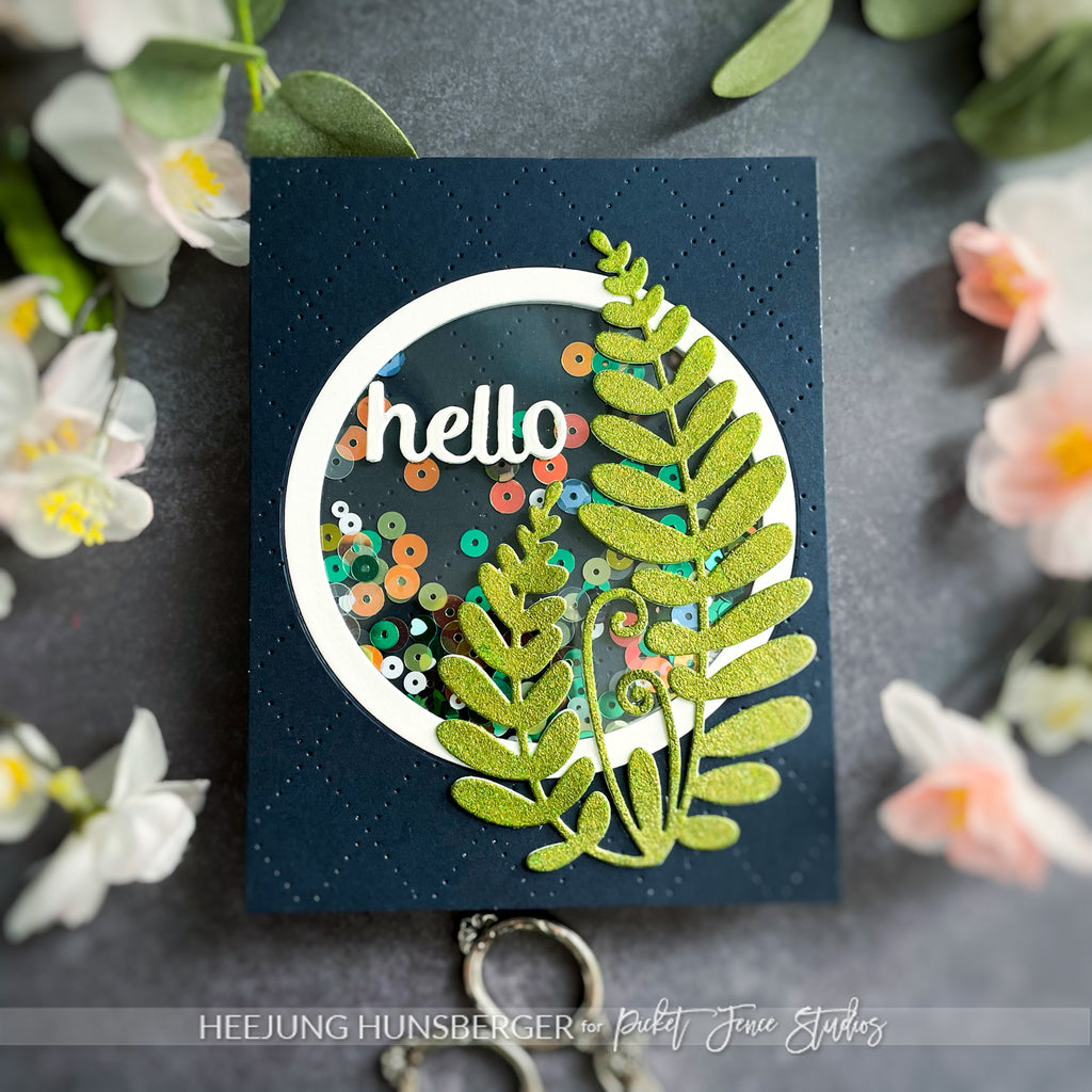 Picket Fence Studios Olive You Paper Glaze Luxe pgl-116 hello