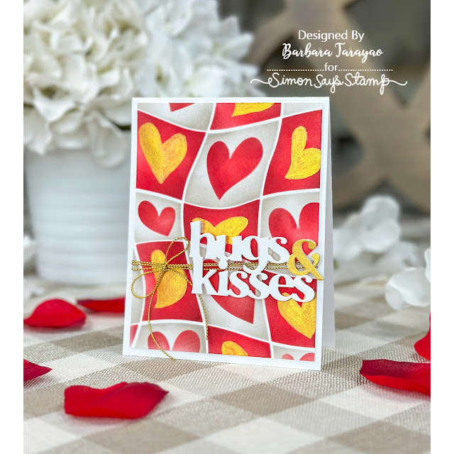Simon Says Stamp Hugs & Kisses Wafer Dies 1031md Sweetheart Hugs Card | color-code:ALT06