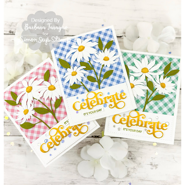 Simon Says Stamp Daisy Heads Dies s853 Just A Note Birthday Cards | color-code:ALT06