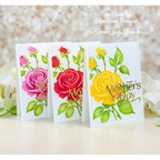Simon Says Stamp Set of 4 Stencils Elegant Rose 1090st Mother's Day Trio | color-code:ALT02