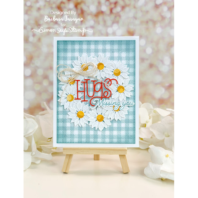 Simon Says Stamp Rustic Layering Flower Wafer Dies s930 Stamptember Miss You Card | color-code:ALT17