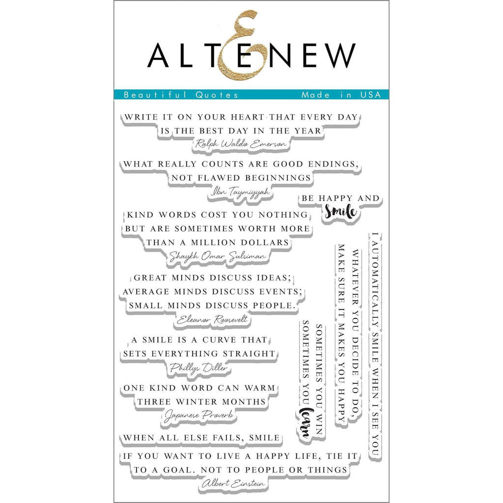Altenew BEAUTIFUL QUOTES Clear Stamp Set ALT1103