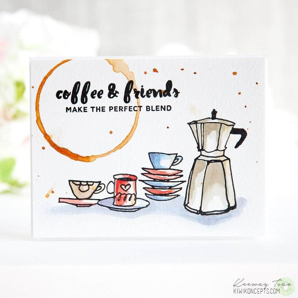 Altenew COFFEE RING Clear Stamp Set ALT1130 perfect blend