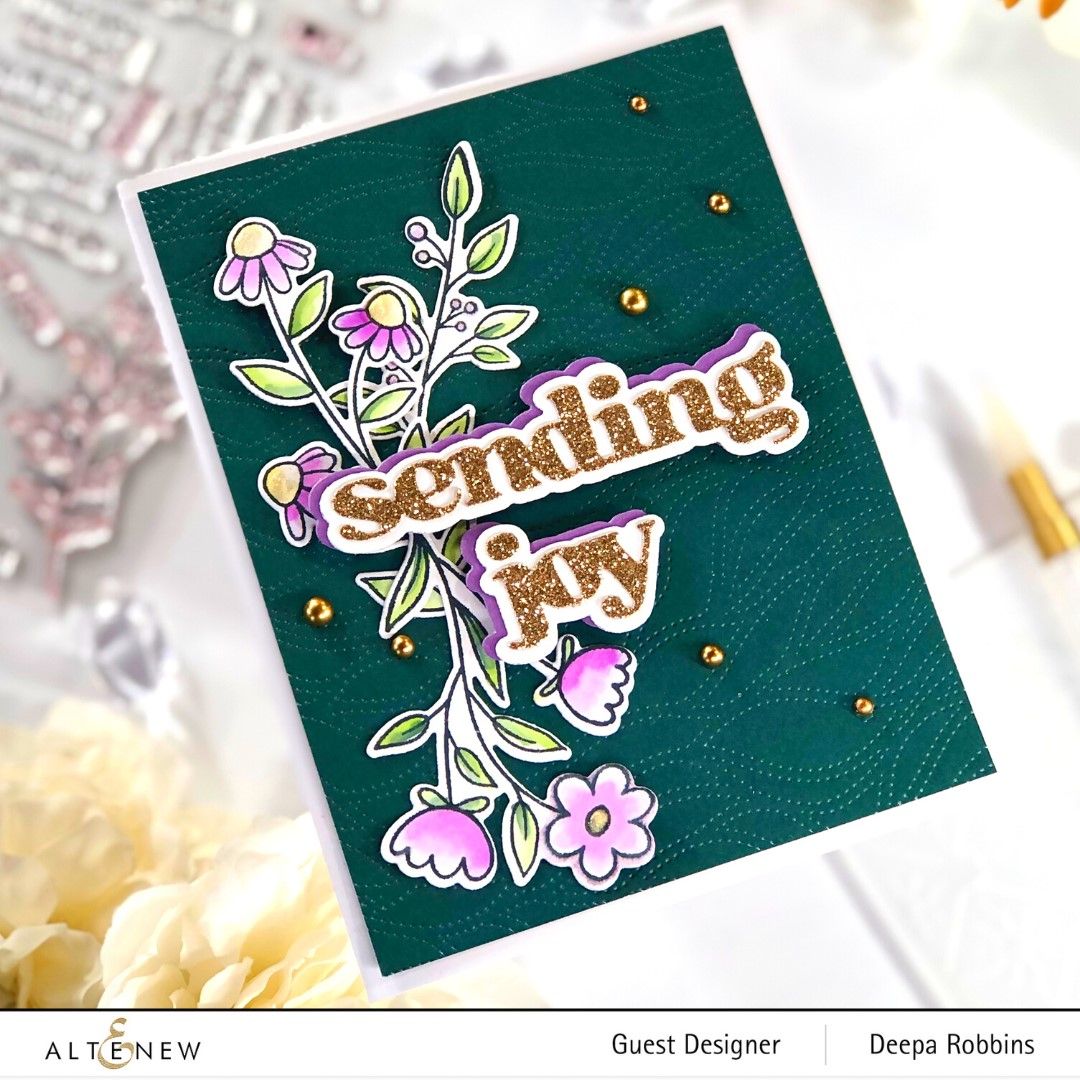 Altenew Dainty Flowers Clear Stamps ALT7959 joy