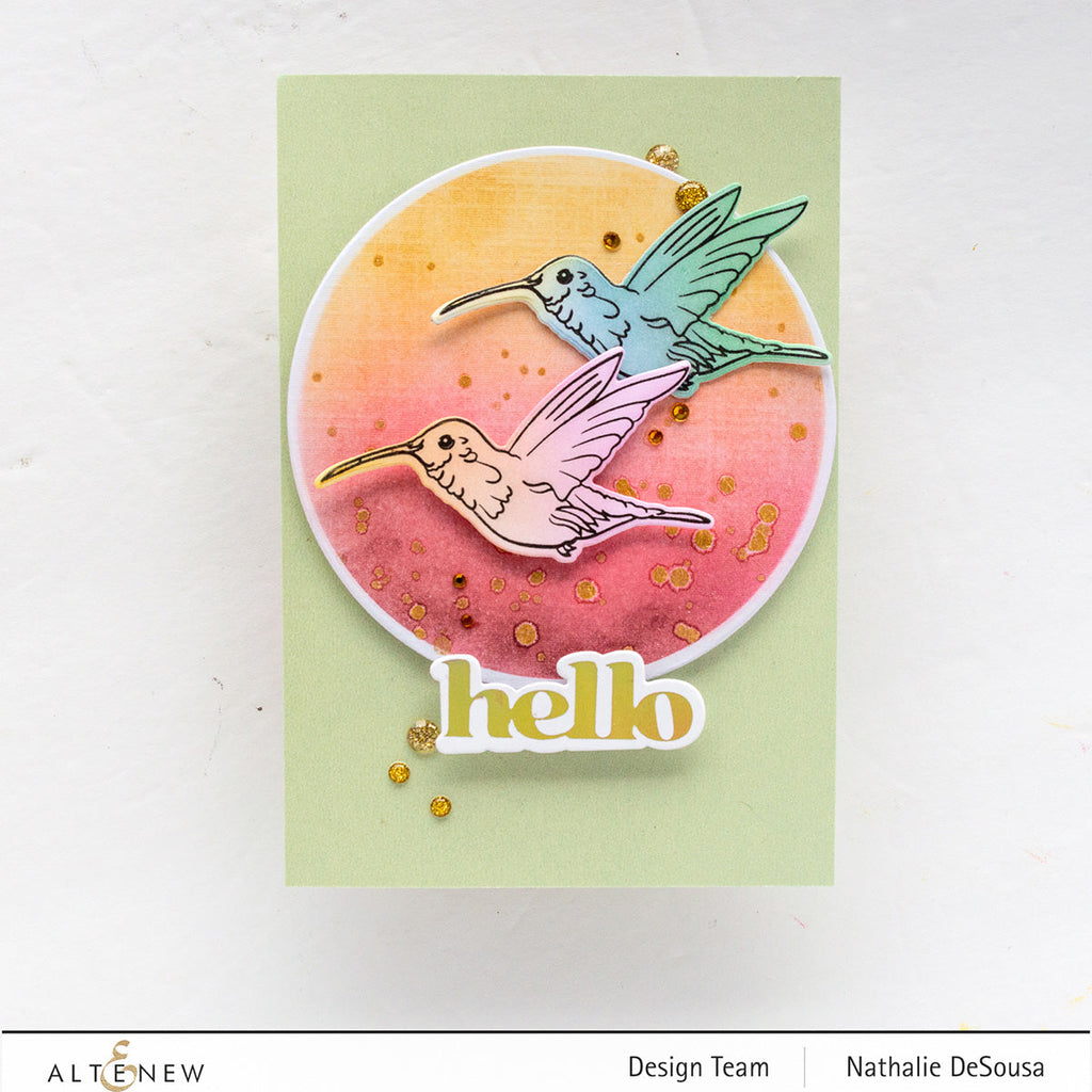 Altenew Mini Humming Bird Clear Stamps ALT7772 Hello
