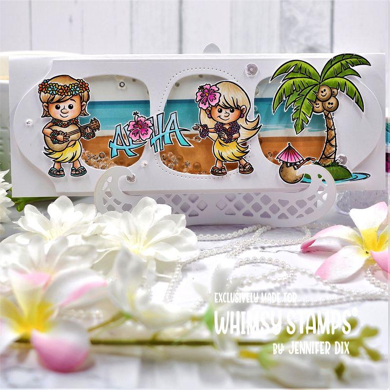 Whimsy Stamps Just Beachy 8.5 x 3.5 inch Slimline Papers wsdps22