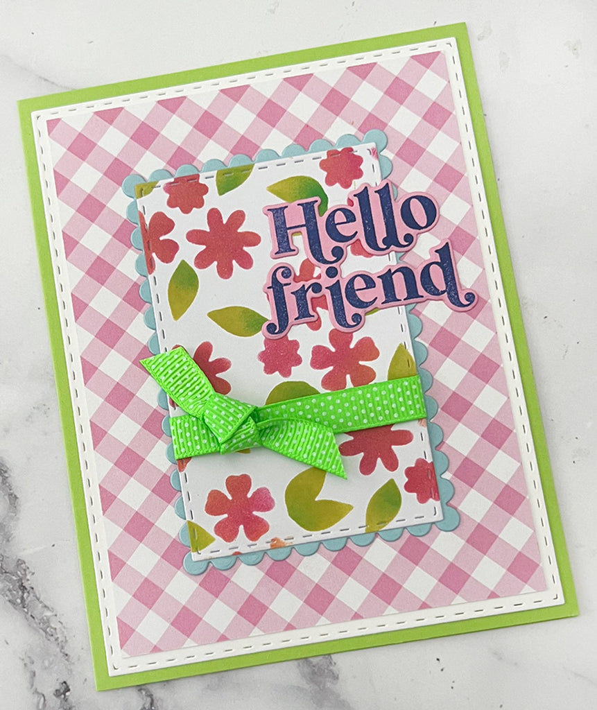 Pink and Main Take Care Clear Stamps pm0684 hello friend