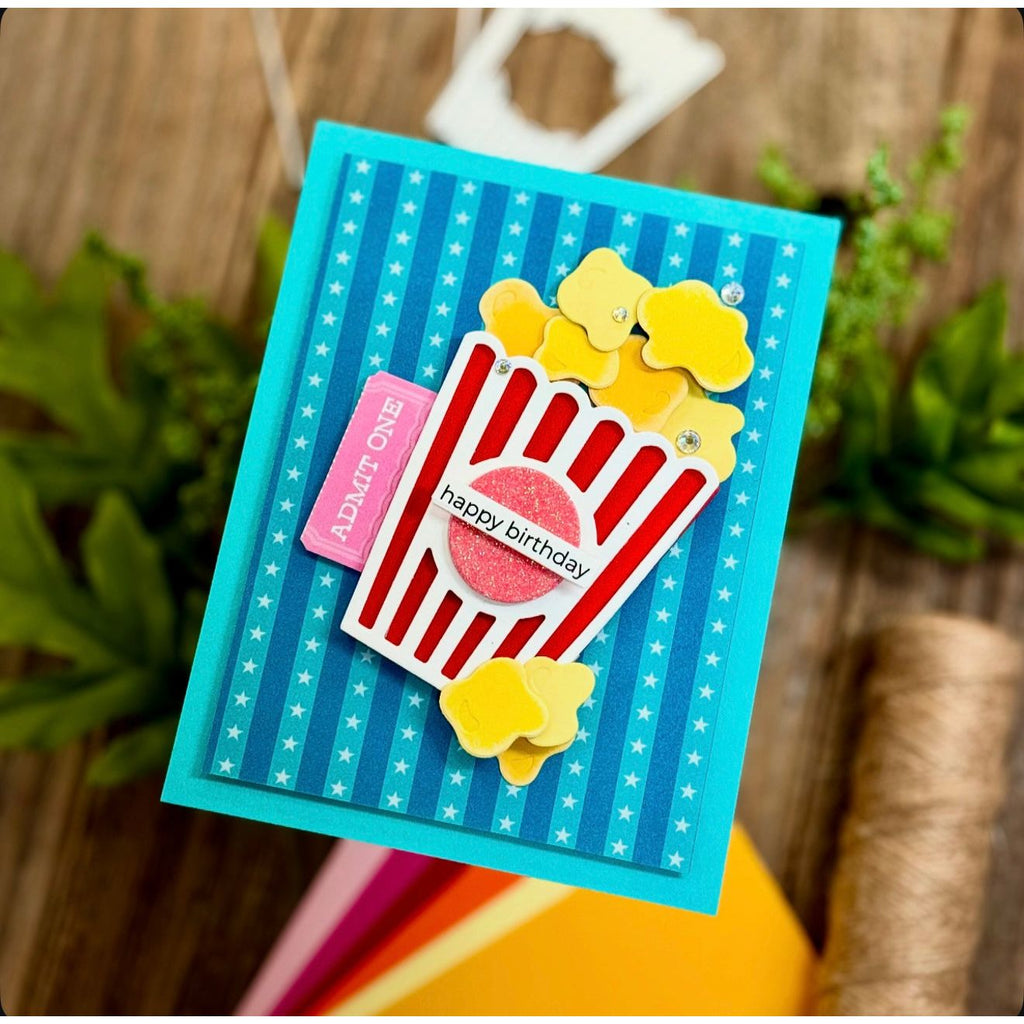 Simon Says Stamp Poppin' Corn Wafer Dies 1454sd Birthday Card
