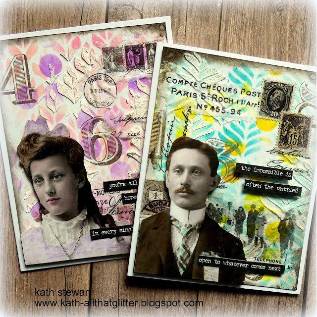 Tim Holtz Cling Rubber Stamps Curiosity Shop cms482 portraits | color-code:ALT02
