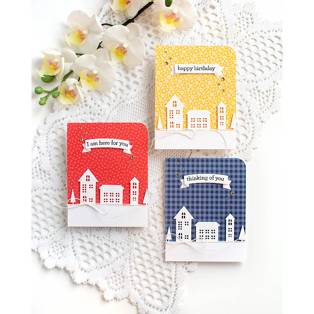 Simon Says Stamp NEIGHBORHOOD Wafer Die sssd112266 Card Set | color-code:ALT01