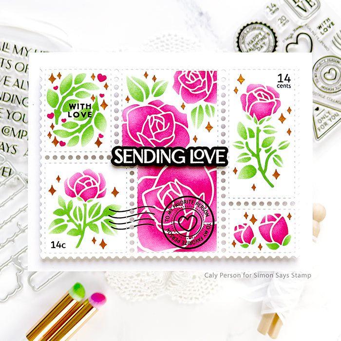 Waffle Flower Postage Collage Love Stamps 421599 sending love | color-code:ALT01