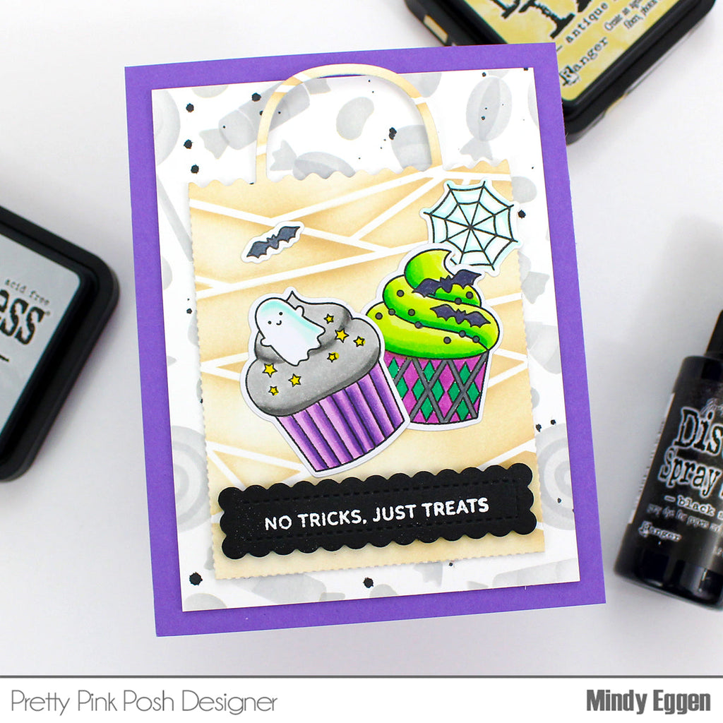 Pretty Pink Posh Mummy Wrap Stencil treat bag