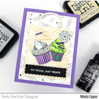 Pretty Pink Posh Sentiment Strips Dies cupcakes