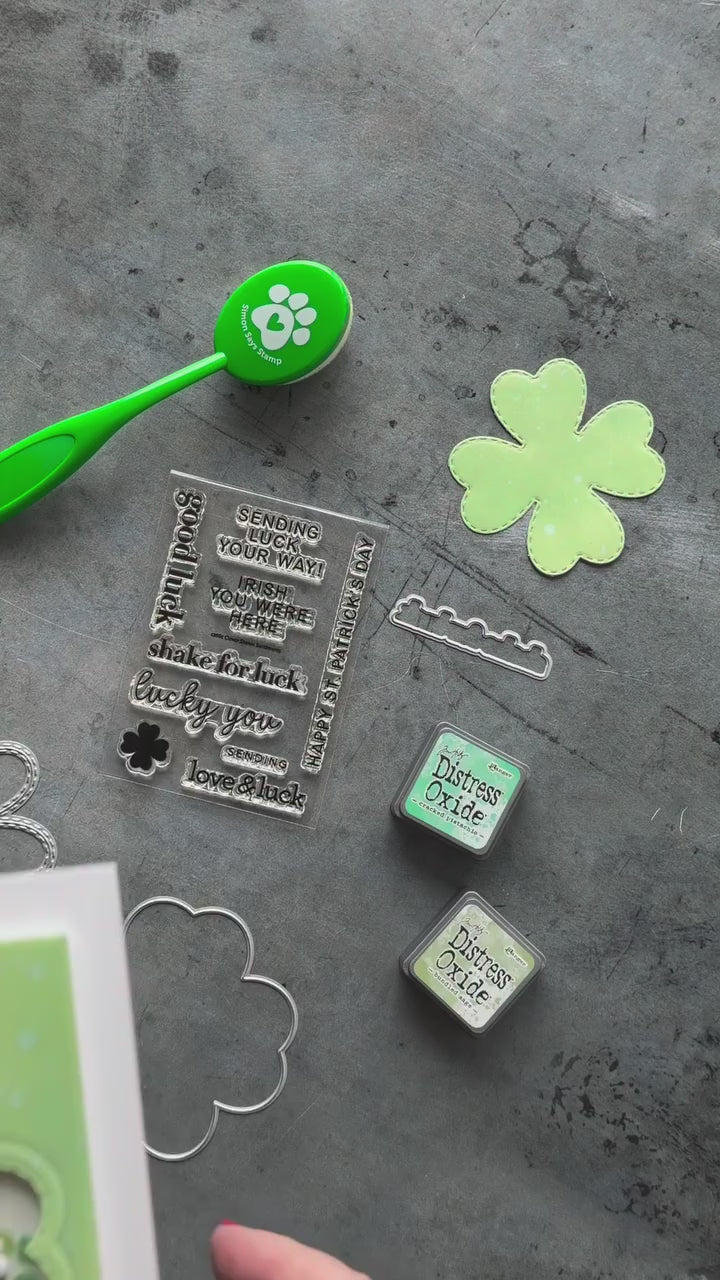 CZ Design Clover Shaker Sentiments Wafer Dies czd294c